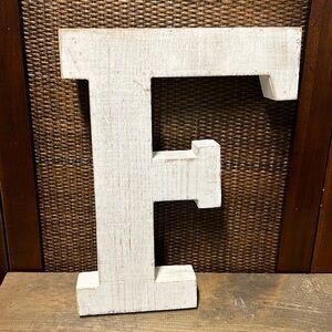 Hobby Lobby White Wood Letter “F” NWT